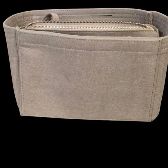 Purse Organizer Insert, Felt Bag Organizer with Metal Zipper, Handbag & Tote ... - Picture 7 of 9